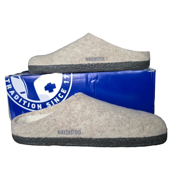 Birkenstock Shoes - Birkenstock Zermatt Shearling Light Grey Wool Felt Clog Narrow Fit US Sz 39(8)